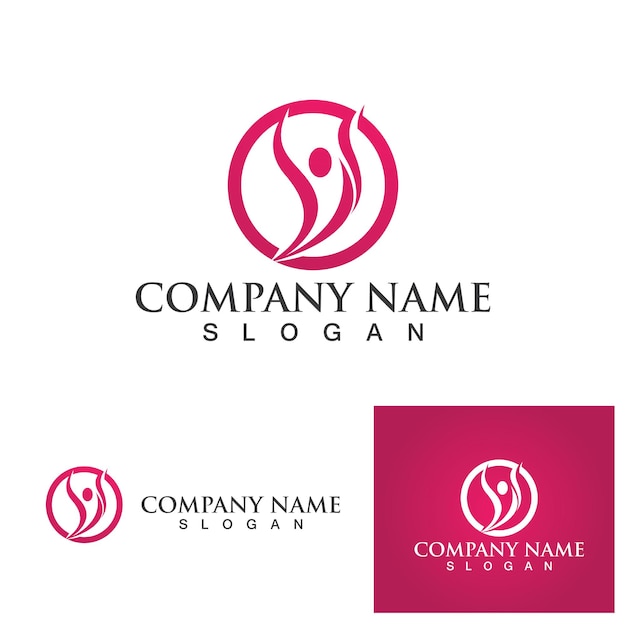 Human character logo sign illustration vector design