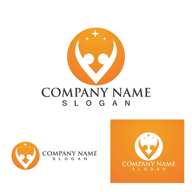 Human character logo sign illustration vector design