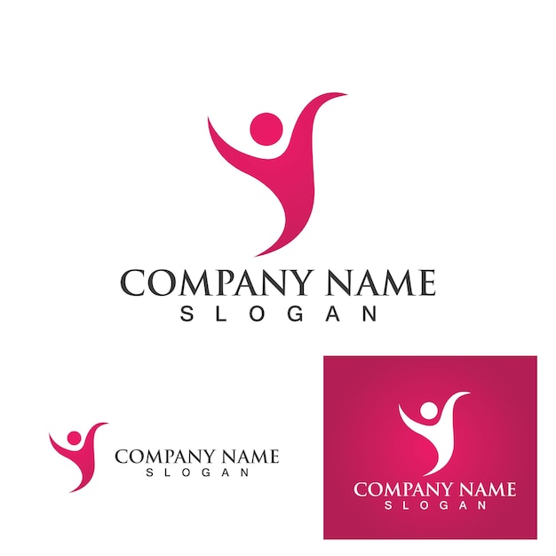 Human character logo sign illustration vector design