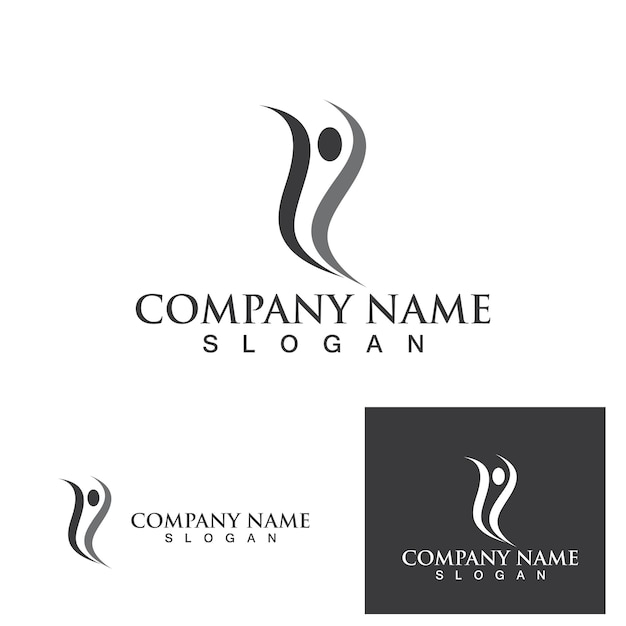 Human character logo sign illustration vector design