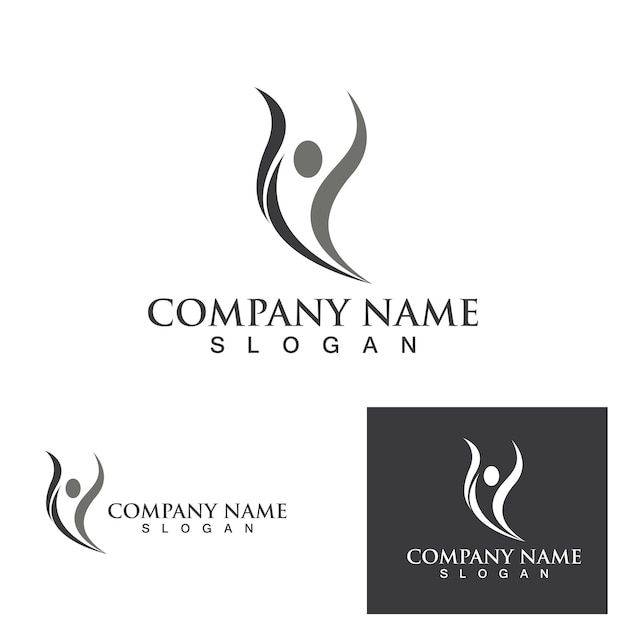 Human character logo sign illustration vector design