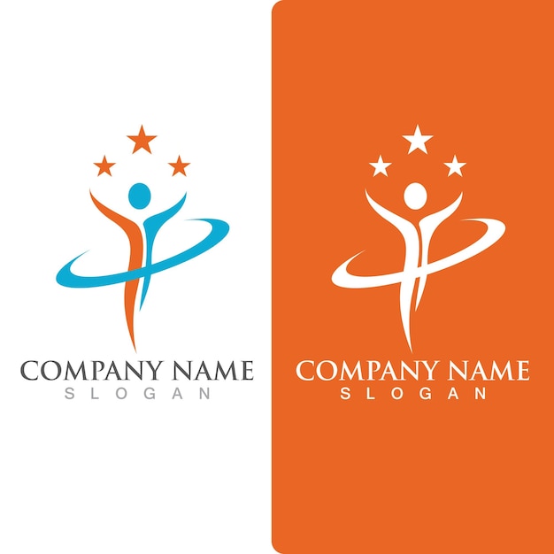 Human character logo sign illustration vector design