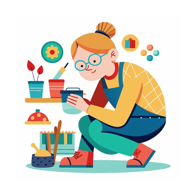 Human Daily Activity Concept Vector Illustration