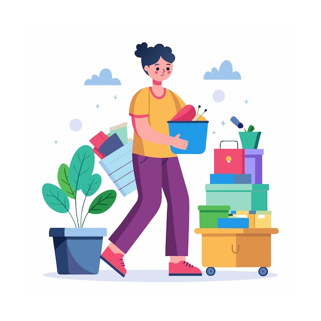 Human Daily Activity Concept Vector Illustration