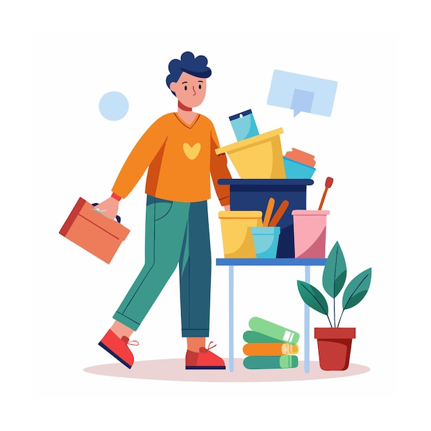 Human Daily Activity Concept Vector Illustration