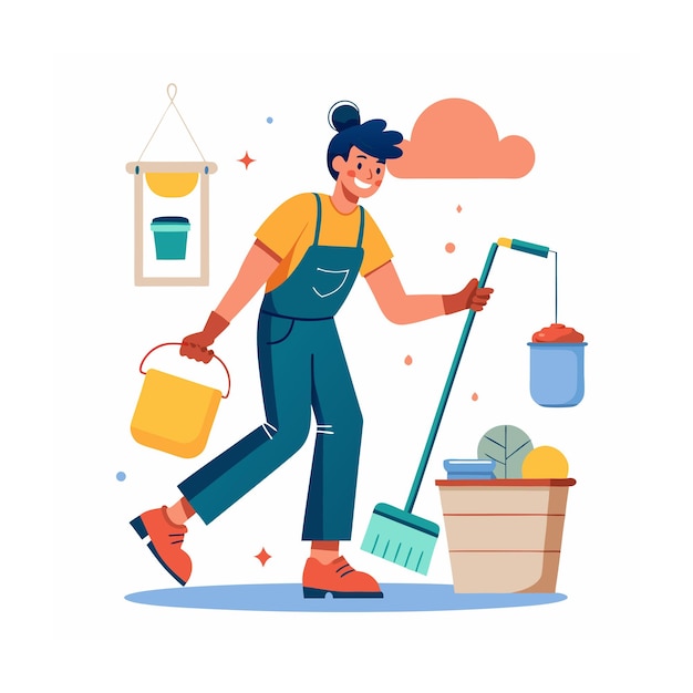 Vector human daily activity concept vector illustration