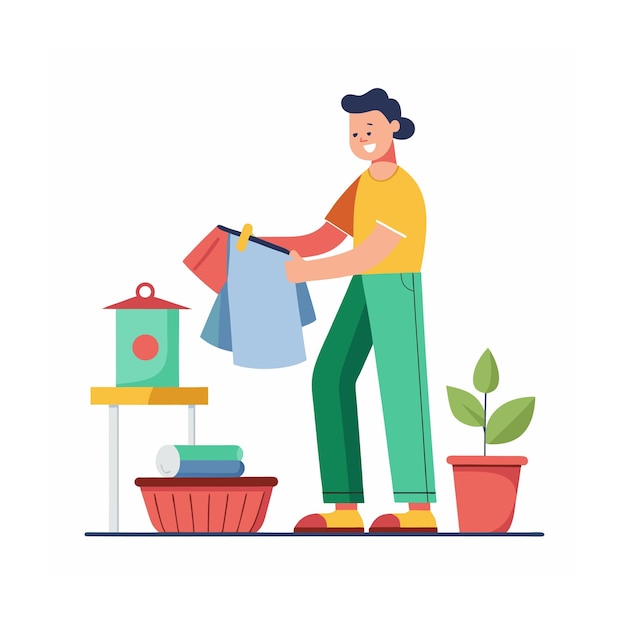 Human Daily Activity Concept Vector Illustration