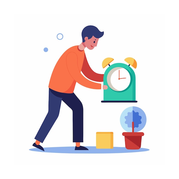 Vector human daily activity concept vector illustration