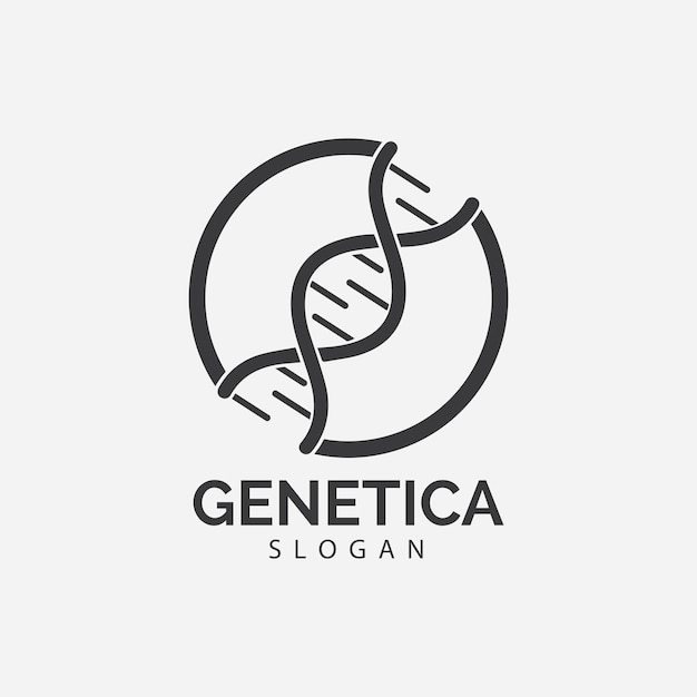 Human DNA and genetic vector icon design illustration