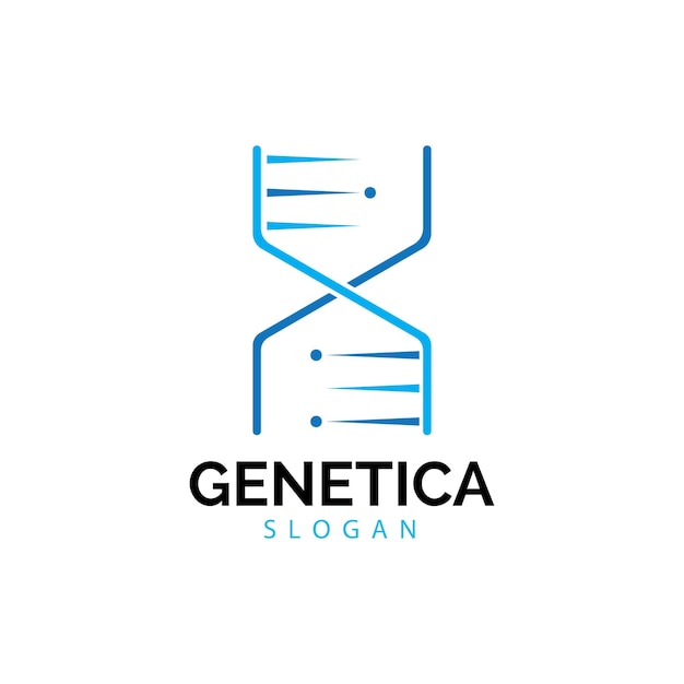 Human DNA and genetic vector icon design illustration