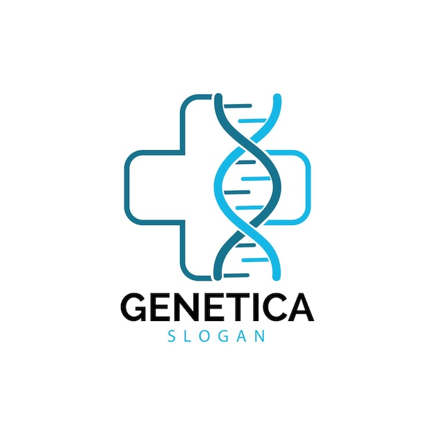 Human DNA and genetic vector icon design illustration