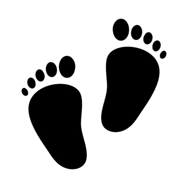 Human footprint icon Vector illustration