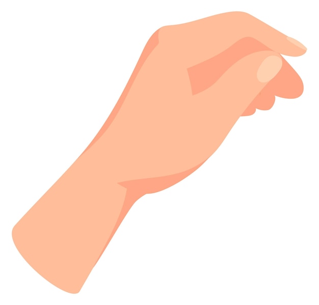 Human hand cartoon icon Holding something gesture