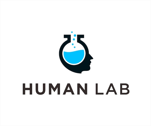 human lab logo design vector illustration