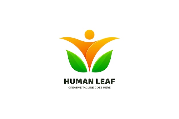 Human Nature Gradient Logo Template