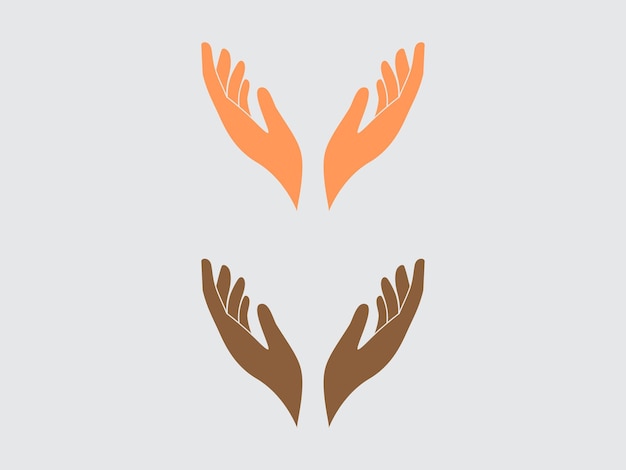 Human palm hand vector