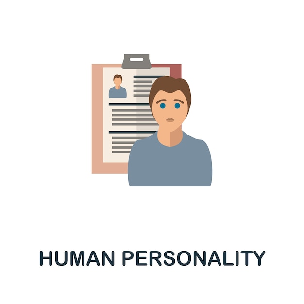 Human Personality flat icon Colored sign from personality collection Creative Human Personality icon illustration for web design infographics and more