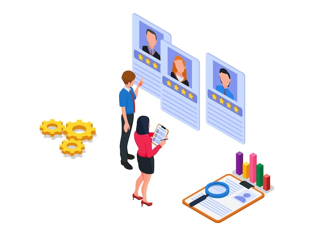 Human resources check the completeness of data from job registrants in the data field