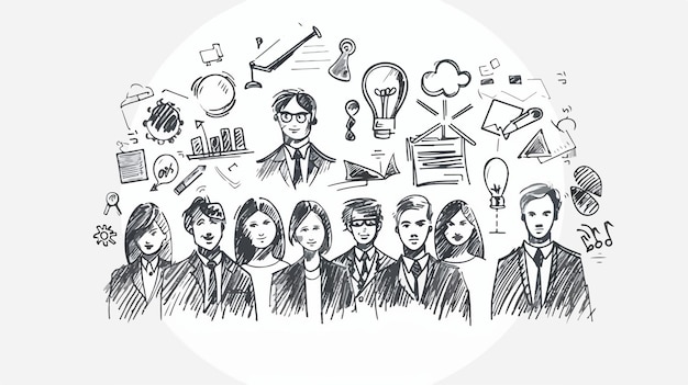 Human Resources Concept Handdrawn Vector Isolated Illustration