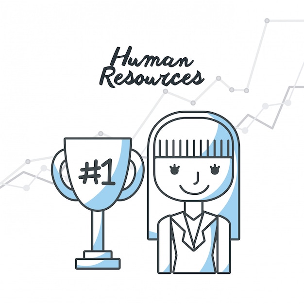 human resources flat line icons