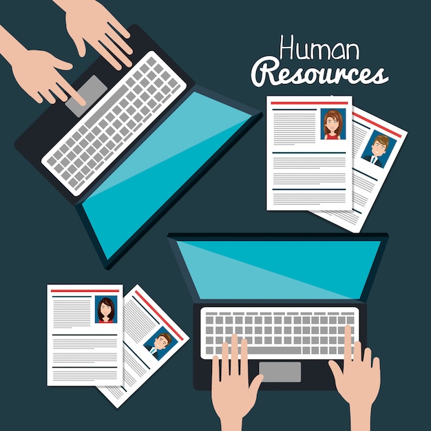 human resources search isolated