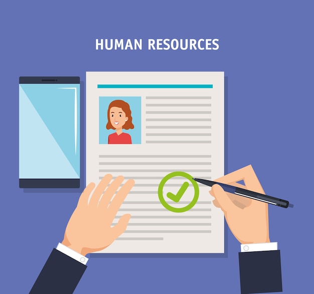 human resources set icons 