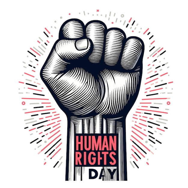 Human Rights Day 10th December tshirt design amp Social Media Post Template