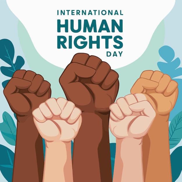 Vector human rights day illustration