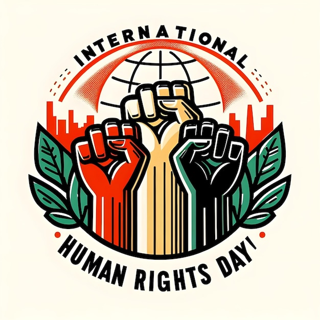 Vector human rights day logo