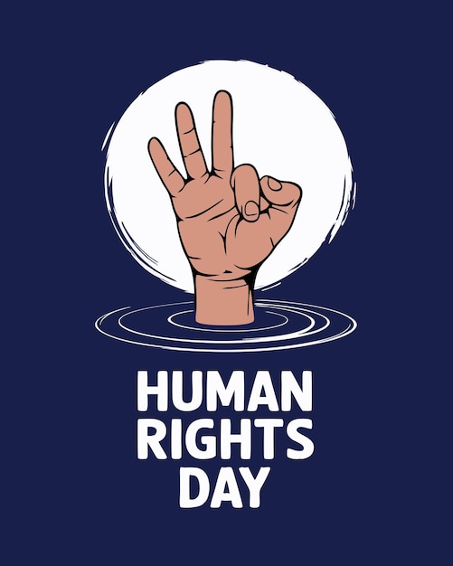 Vector human rights design for banner and poster