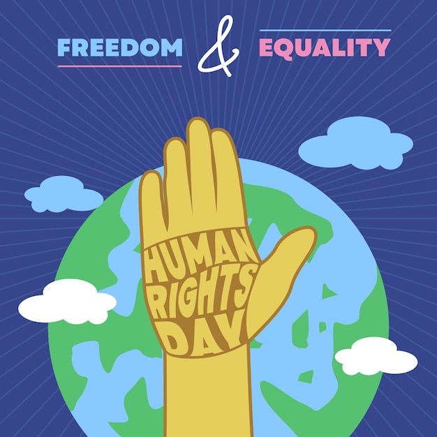 human rights poster freedom and equality vector