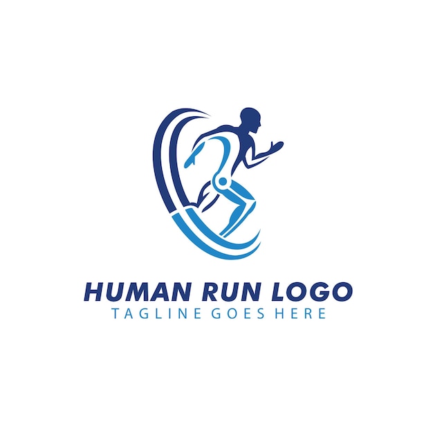 Human run logo design