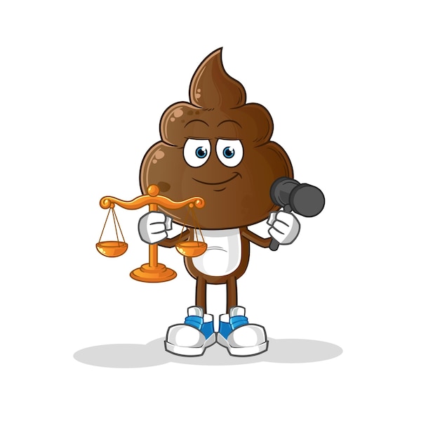 human shit head cartoon lawyer cartoon cartoon mascot vector