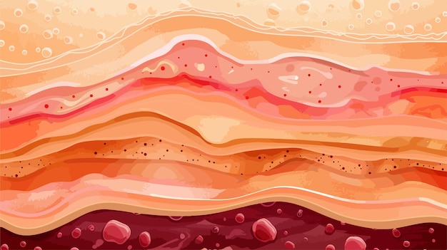 Human Skin Layers Detailing Melanoma and Skin Cancer