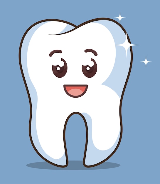 human tooth character icon 