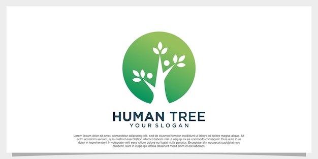 Human tree logo design unique concept Premium Vector Part 4