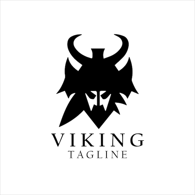 Human viking logo design template