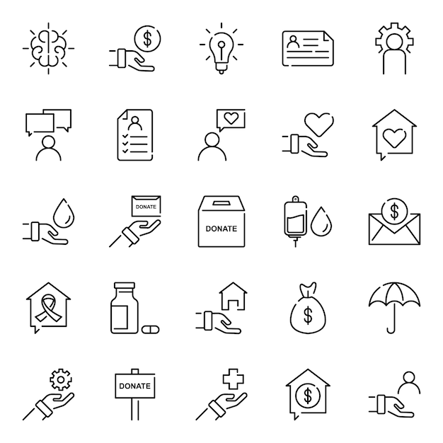 Humanity icon pack, with outline icon style