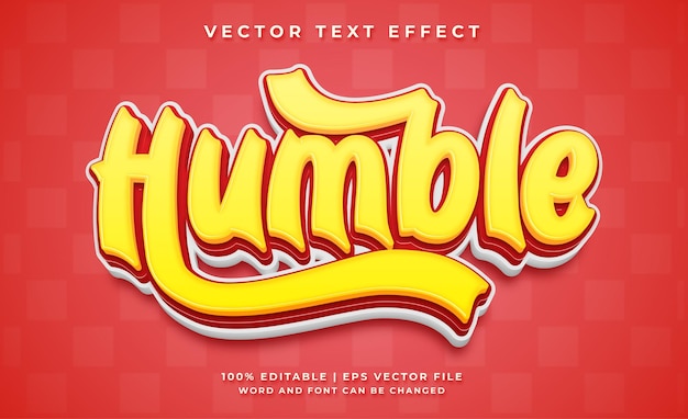 Humble editable text effect template