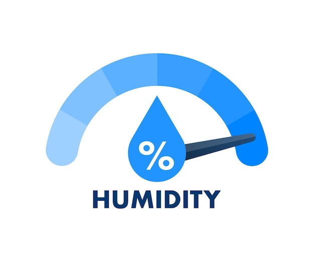 Humidity weather sensor water level rate vector stock illustration