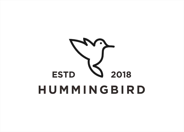 hummingbird logo design vector illustration