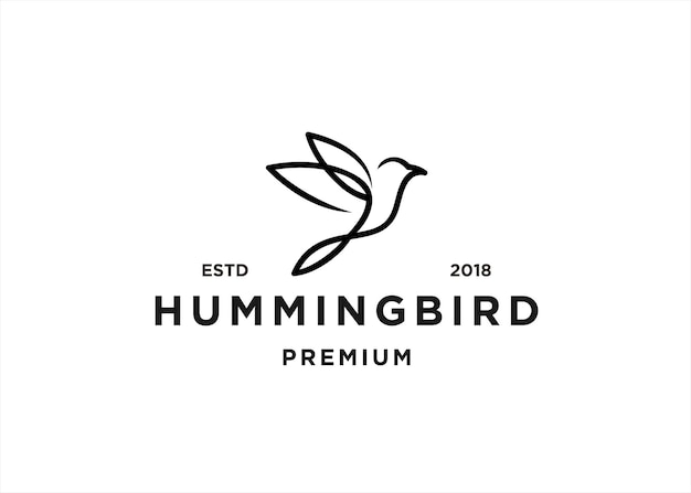 hummingbird logo design vector illustration