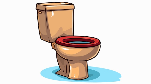 Vector humorous cartoon doodle of closed toilet