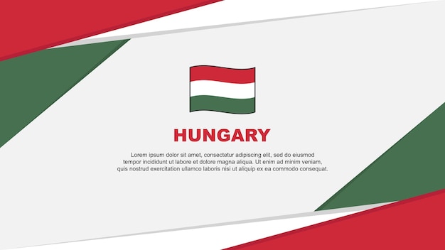 Hungary Flag Abstract Background Design Template Hungary Independence Day Banner Cartoon Vector Illustration Hungary