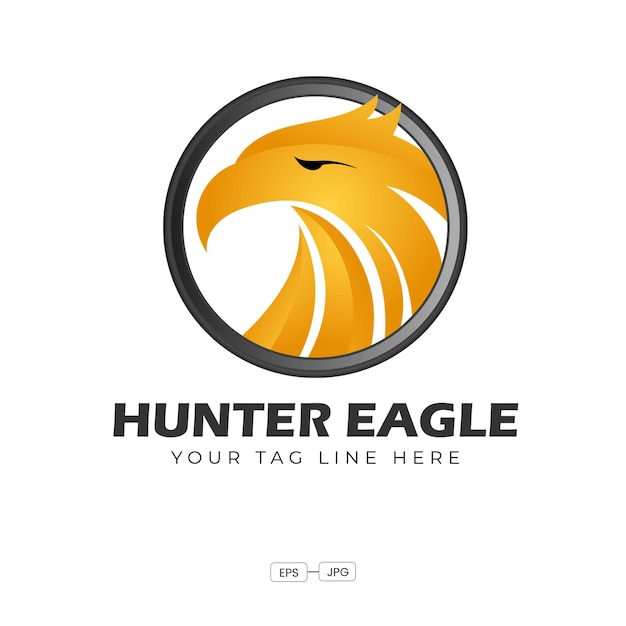 Vector hunter eagle vector logo design