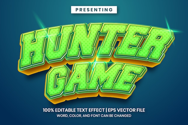 Hunter Game Editable text effect - Bold and strong style