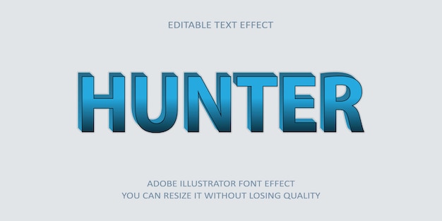 Hunter text font effect