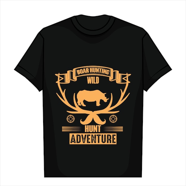 Vector hunting deer t shirt design