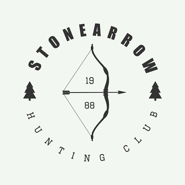 Hunting logo in vintage style