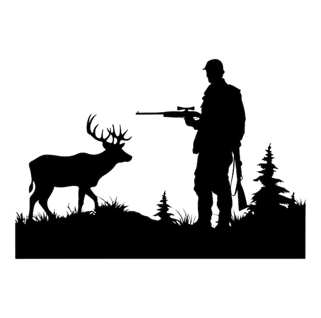 Hunting silhouette illustration